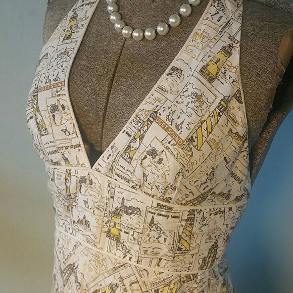 J. Crew Lighthouse Postcard Halter Dress - Picture 5 of 6